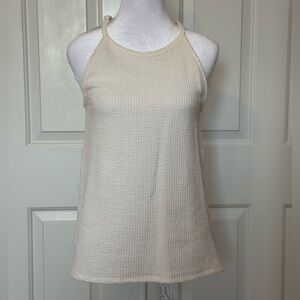 Green Envelope Cream Textured Camisole